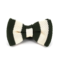 Nœud Papillon à pois rayé vert et beige