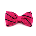 Nœud Papillon à pois rose à rayures noires
