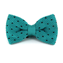 Nœud Papillon à pois turquoise avec des points noirs