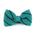 Nœud Papillon à pois turquoise à rayures noires