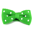 Nœud Papillon à pois verts sur fond blanc
