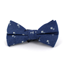Nœud Papillon en denim foncé avec motif d'écailles de poisson
