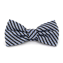 Nœud Papillon à rayures bleu et gris brillant
