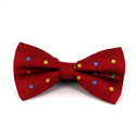 Nœud Papillon rouge à pois multicolores