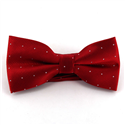 Nœud Papillon rouge foncé à pois brillants