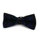 Nœud Papillon en los losanges de cuir bleu et noir
