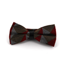 Nœud Papillon triangles rouges et cuir
