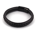 Bracelet en corde de cuir marron foncé