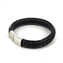 Bracelet en corde de cuir noir III