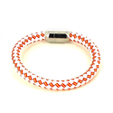 Bracelet en cuir blanc drapeau Espagne