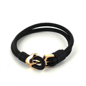 Bracelet en cuir avec ancre