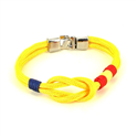 Bracelet Nœud Jaune avec Drapeau Espagnol
