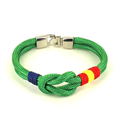 Bracelet Nœud Vert avec Drapeau Espagnol