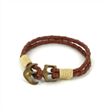 Bracelet en cuir tressé avec ancre
