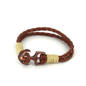 Bracelet en cuir tressé avec ancre