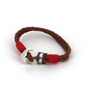 Bracelet en cuir tressé avec ancre
