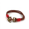 Bracelet en cuir tressé avec ancre
