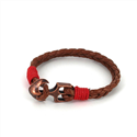 Bracelet en cuir tressé avec ancre
