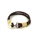 Bracelet en cuir tressé avec ancre