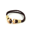 Bracelet en cuir tressé avec ancre