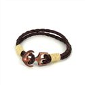 Bracelet en cuir tressé avec ancre