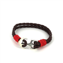 Bracelet en cuir tressé avec ancre