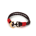 Bracelet en cuir tressé avec ancre
