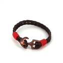 Bracelet en cuir tressé avec ancre