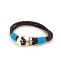 Bracelet en cuir tressé avec ancre