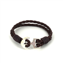 Bracelet en cuir tressé avec ancre