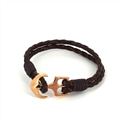 Bracelet en cuir tressé avec ancre