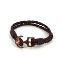 Bracelet en cuir tressé avec ancre