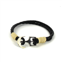 Bracelet en cuir tressé avec ancre