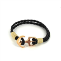 Bracelet en cuir tressé avec ancre