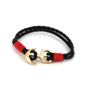 Bracelet en cuir tressé avec ancre