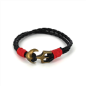 Bracelet en cuir tressé avec ancre
