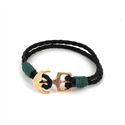 Bracelet en cuir tressé avec ancre