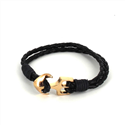 Bracelet en cuir tressé avec ancre